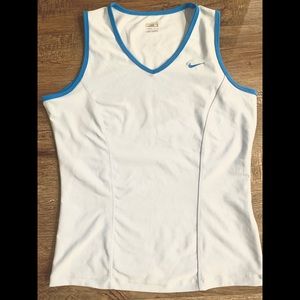 Nike Dry Fit Swoosh Sport Workout and Gym tank top blue Medium M